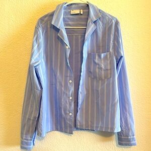 ASOS design boxy striped collared shirt